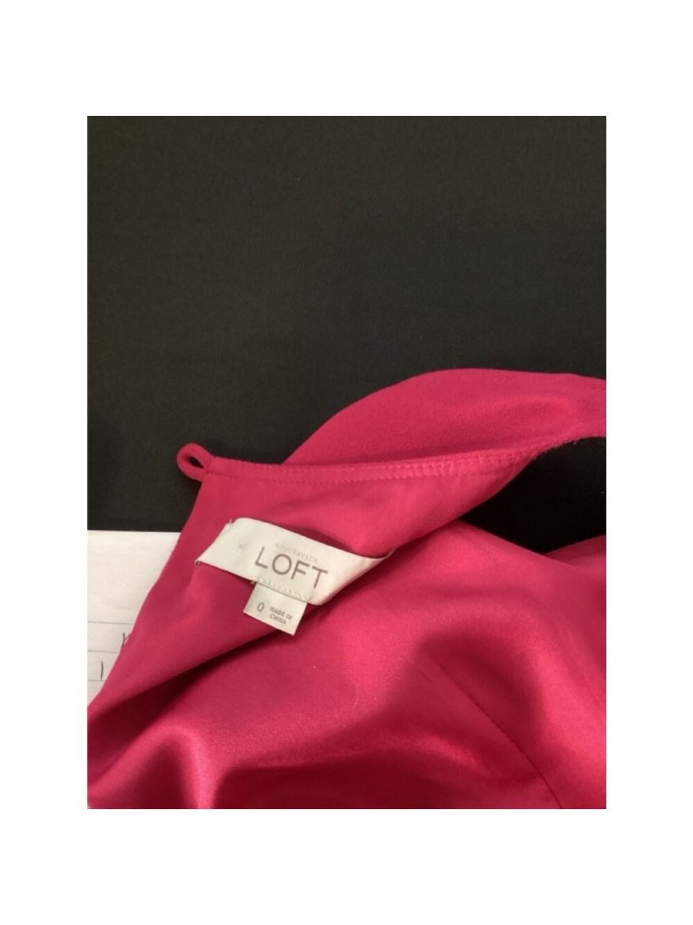 Women's LOFT Dress Size 0 Pink with Black Lace - Picture 6 of 7